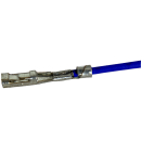 Litze mit einem Crimpkontakt f&uuml;r Harwin M20 Buchse, UL1571, AWG28, 30cm, blau