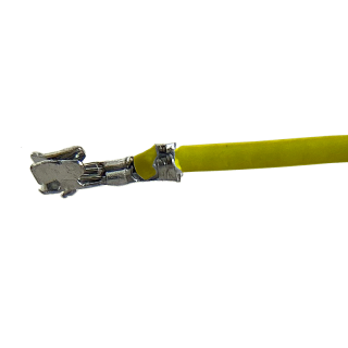 Litze mit einem Crimpkontakt für JST SH, UL1571, AWG 30, 20 cm, gelb