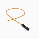 Harwin Buchse 1 polig mit 30 cm Kabel 28 AWG orange - RM 2,54 mm