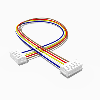 Kabel mit zwei JST ZH Buchsen 20 cm 5 polig, AWG 30, UL1571