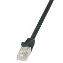 Patchkabel Cat.5e U/UTP, schwarz, 0,25m