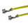 Litze mit zwei Crimpkontakten für JST PH Buchse, UL1007, AWG 26, 30 cm, gelb