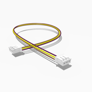 Kabel mit zwei JST PH Buchsen, 3 polig, 30 cm, AWG 26, UL1007