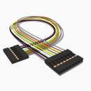 Kabel mit zwei Harwin Buchsen 8 polig, 30 cm 26 AWG, UL1007 - RM 2,54 mm