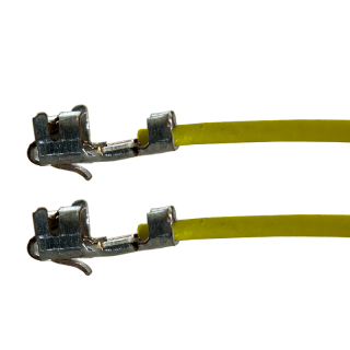 Litze mit zwei Crimpkontakten für JST-XH Buchse, UL1007, AWG 24, 20 cm, gelb