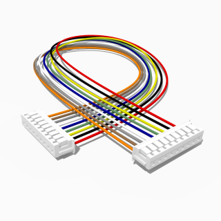 Kabel mit zwei JST ZH Buchsen 50 cm 9 polig, AWG 26, UL1007