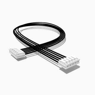 Kabel mit zwei JST EH Buchsen 30 cm 5 polig, AWG 26, UL1007
