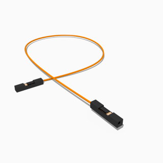 Kabel mit zwei Harwin M20 Buchsen 1 polig, 50 cm AWG 26, UL1571, orange
