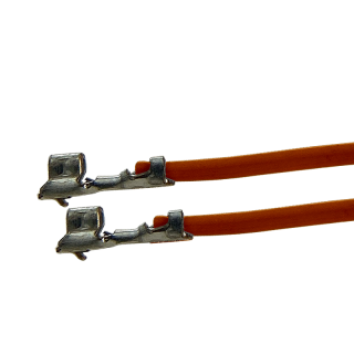 Litze mit zwei Crimpkontakten für JST ZH Buchse, UL1571, AWG 26, 30 cm, orange