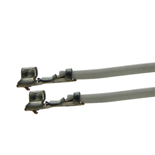 Litze mit zwei Crimpkontakten für JST ZH Buchse, UL1571, AWG 26, 30 cm, weiß