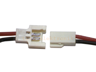 Molex Buchse/Stecker 2 polig mit je 15 cm Kabel UL1007 - RM 2,00 mm