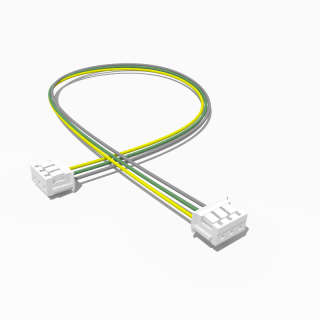 Kabel mit zwei JST ZH Buchsen 50 cm 3 polig, AWG 28, UL1571