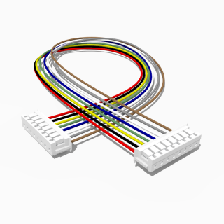 Kabel mit zwei JST ZH Buchsen 30 cm 8 polig, AWG 26, UL1571