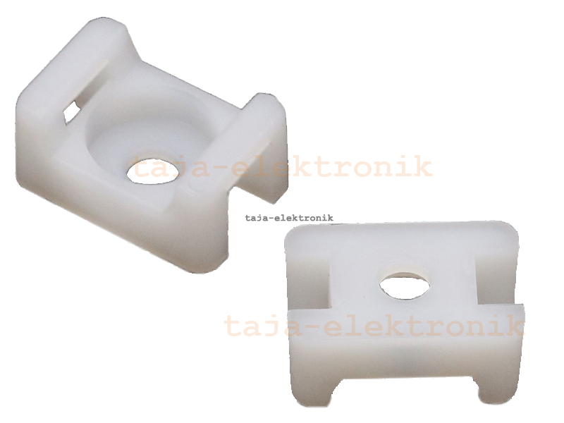 50 Stück Kabelbinder-Halterungen Aus Nylon, Lochbreite 5,2 Mm, Für Kabelmanagement An Wand Oder Tisch