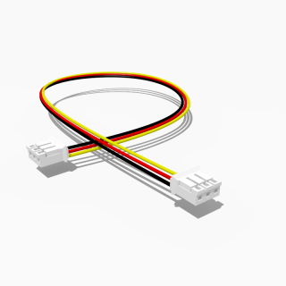 Kabel mit zwei JST PH Buchsen, 3 polig, 5 cm, AWG 26, UL1571
