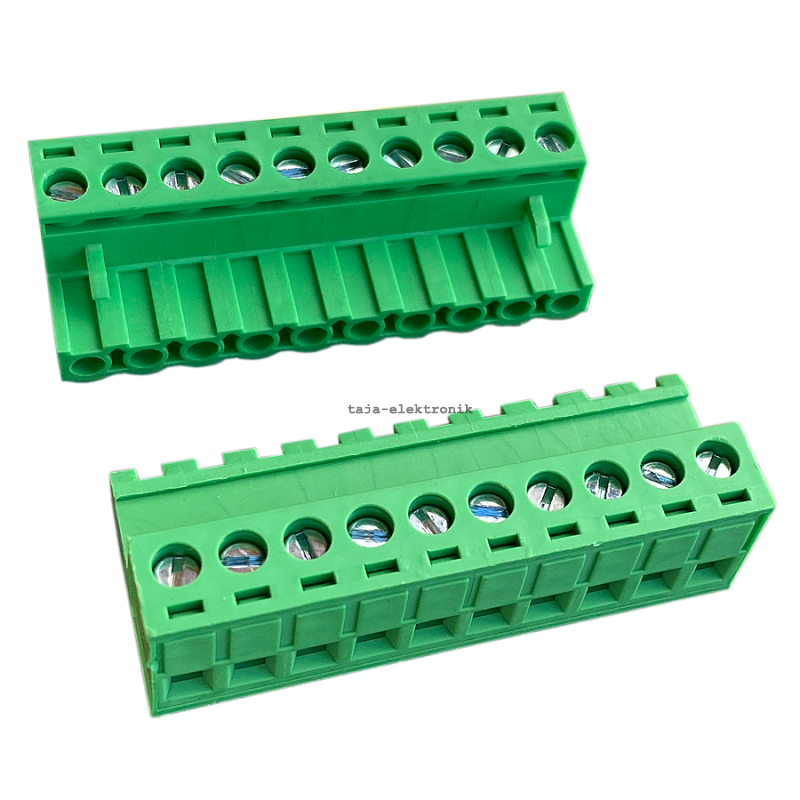 Vikye 10er-Set Klemmenblock-Stecker – 12-polig, 2,54 Mm Raster, Grün, Für Leiterplatten
