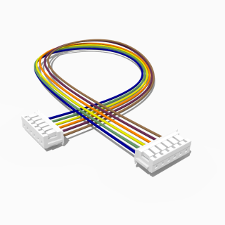 Kabel mit zwei JST ZH Buchsen 20 cm 6 polig, AWG 30, UL1571