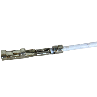Litze mit einem Crimpkontakt für Harwin M20 Buchse, UL1571, AWG 26, 30 cm, weiß
