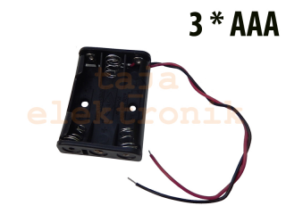 Batteriehalter 3xAAA mit Kabelanschluß